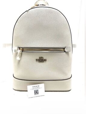 Coach Kenley Chalk White Pebbled Leather Mini Backpack